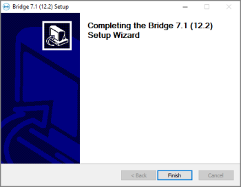 The Completing page.